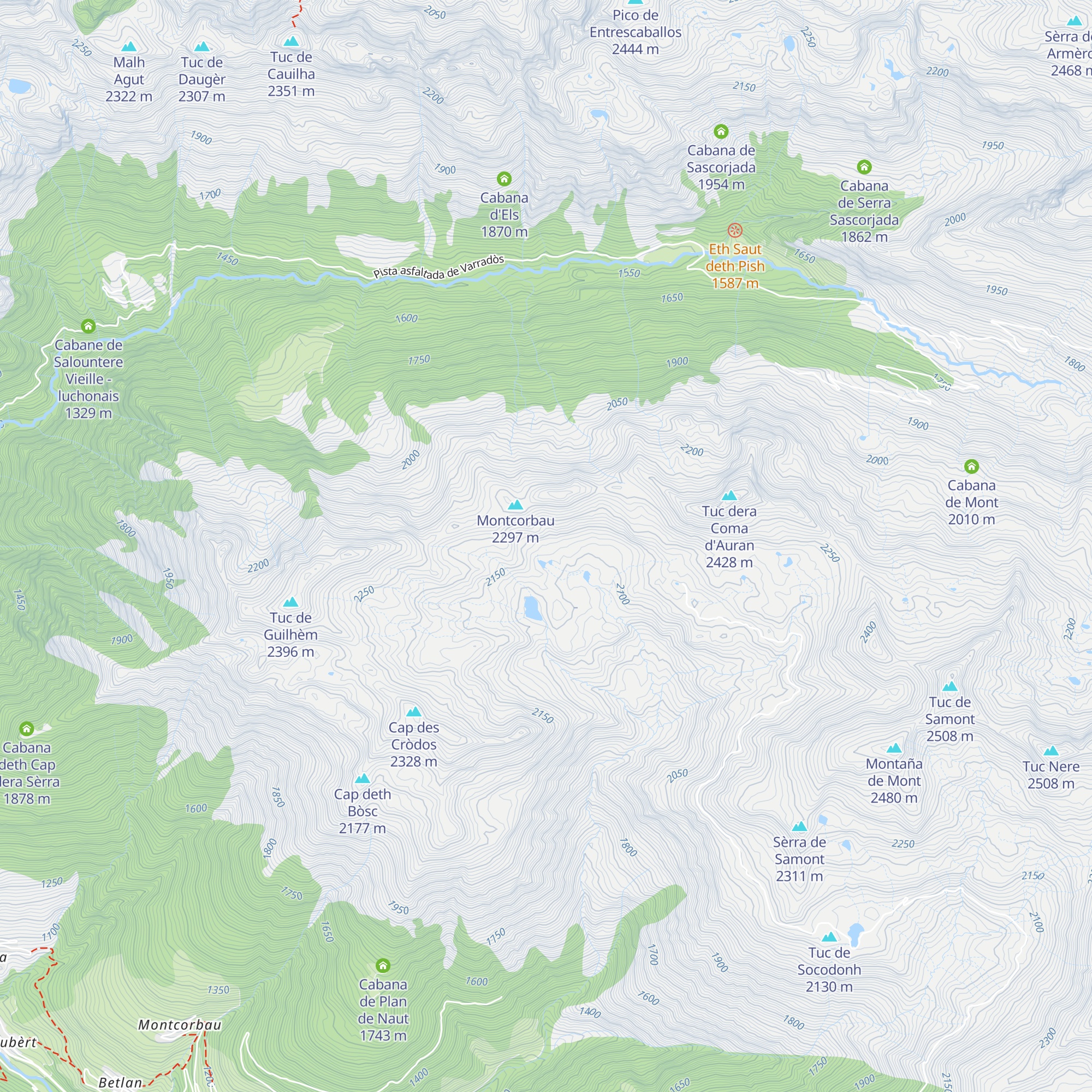 Cabana dera Tuta dera Vop map