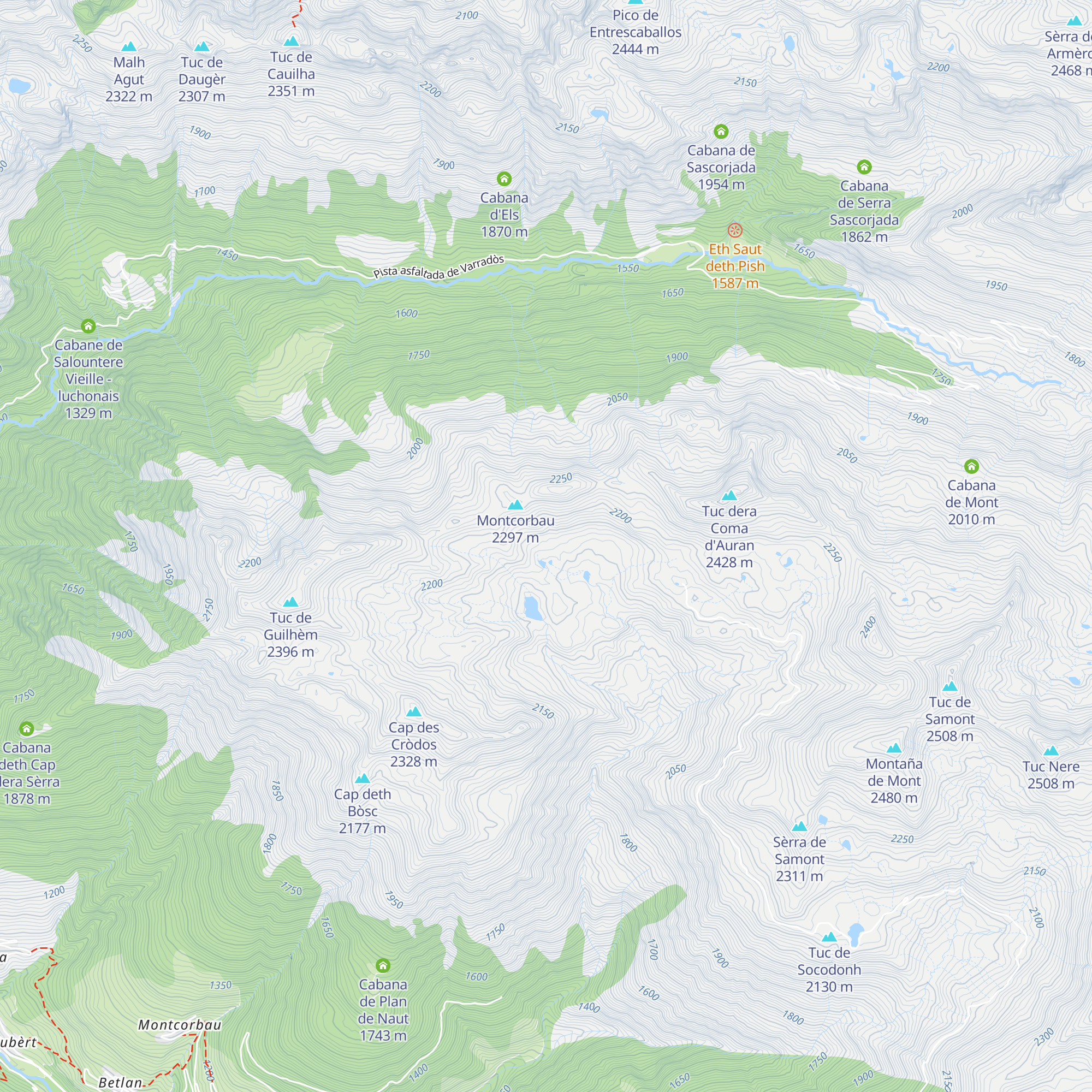 Cabana dera Tuta dera Vop map