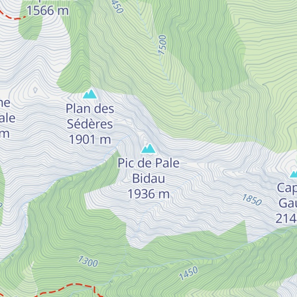 Map of Pic de Pale Bidau