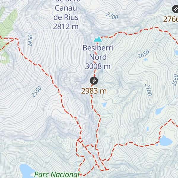 Map of Besiberri del Mig