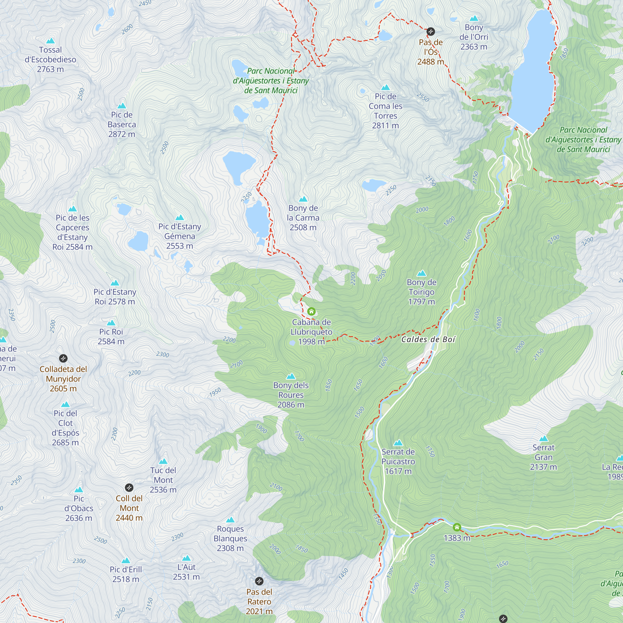 Cabana de Llubriqueto map