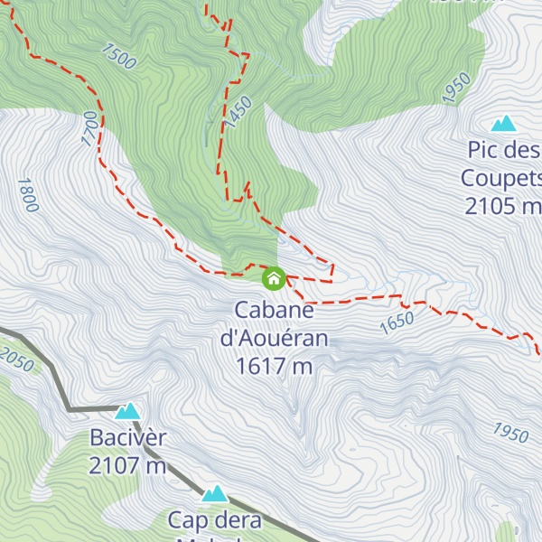 Map of Cabane de Aoueran