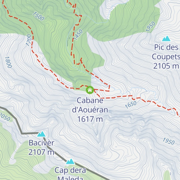 Map of Cabane d'Aouéran