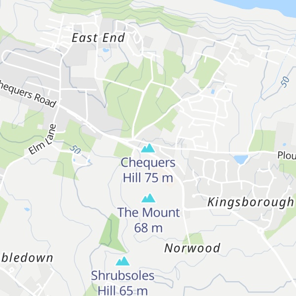 Map of Chequers Hill