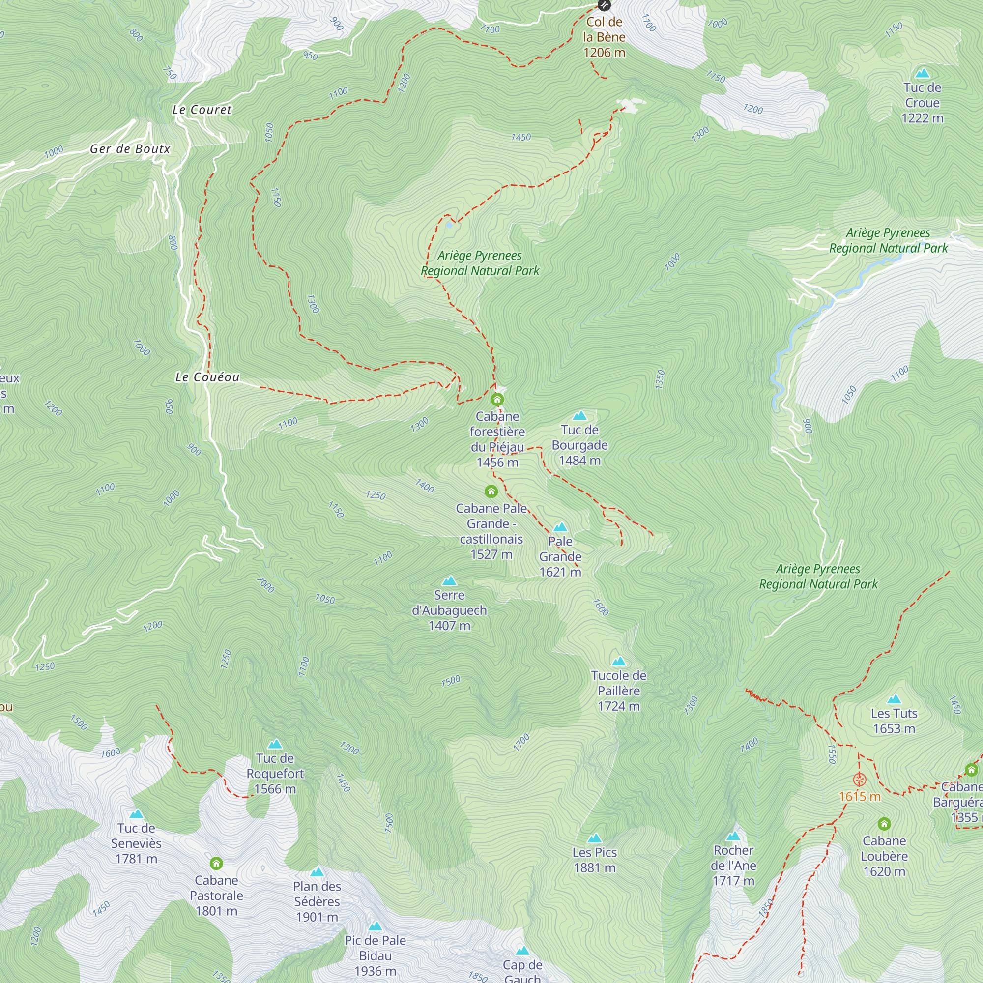 Cabane Pale Grande - castillonais map
