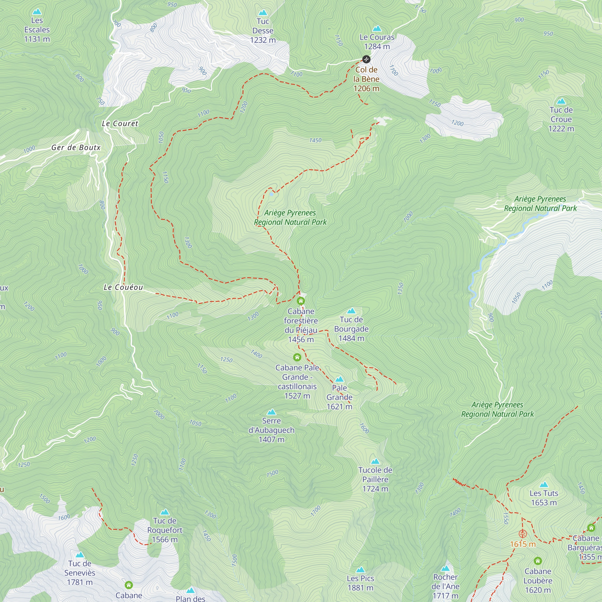 Cabane forestière du Piéjau map