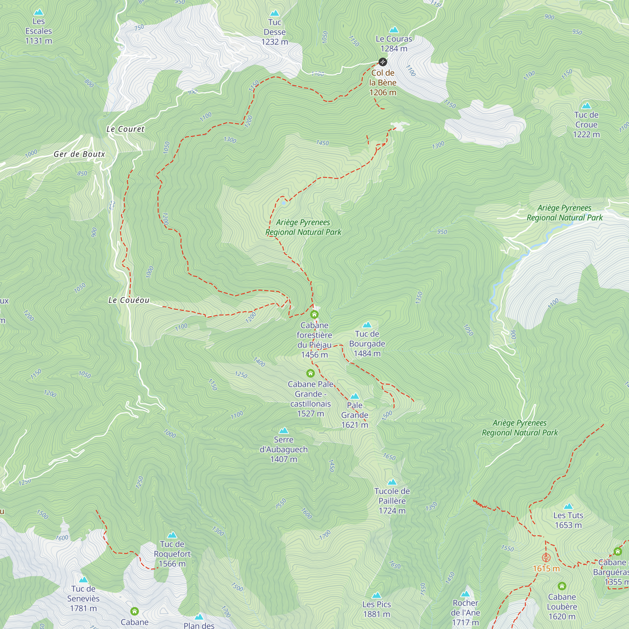 Cabane forestière du Piéjau map