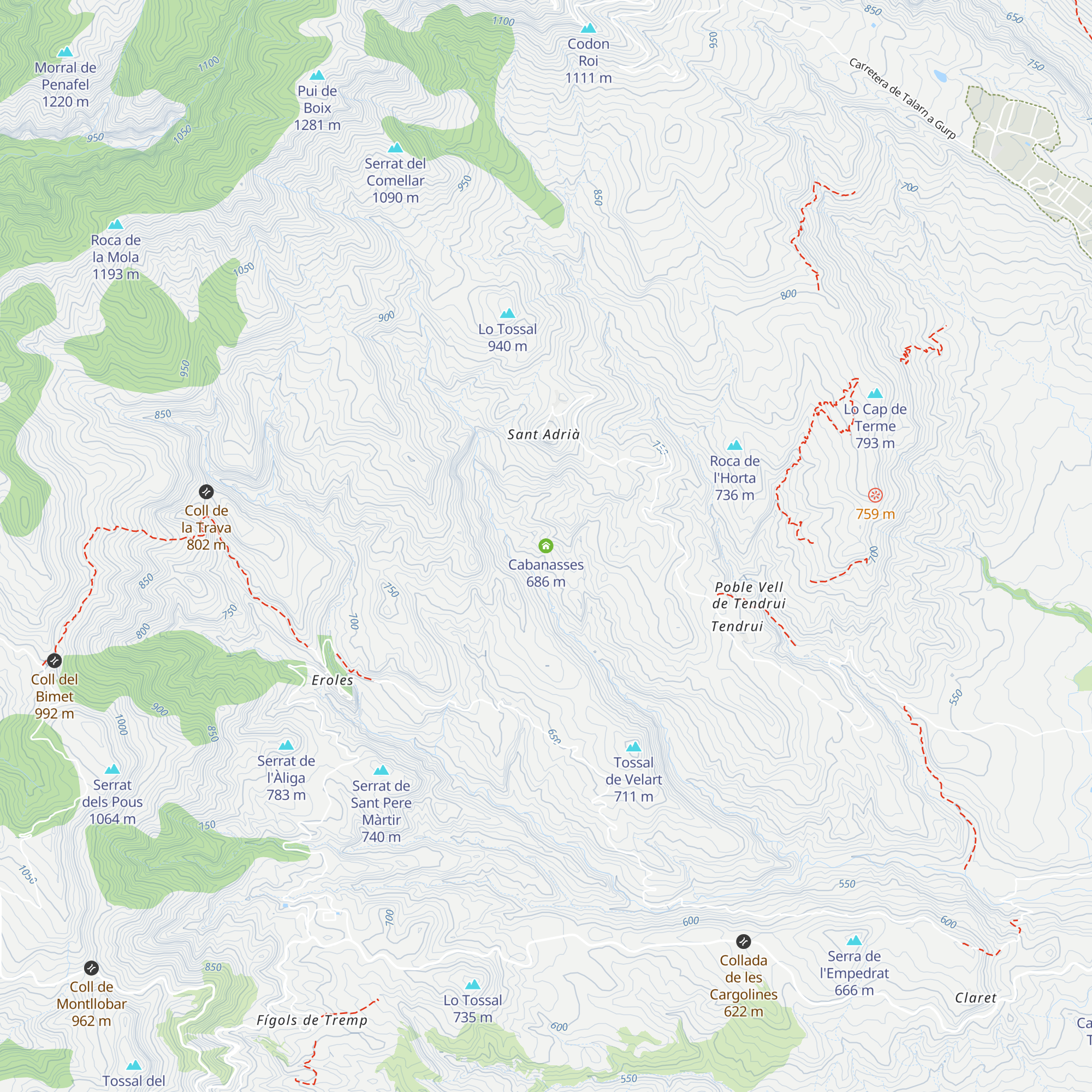Cabanasses map