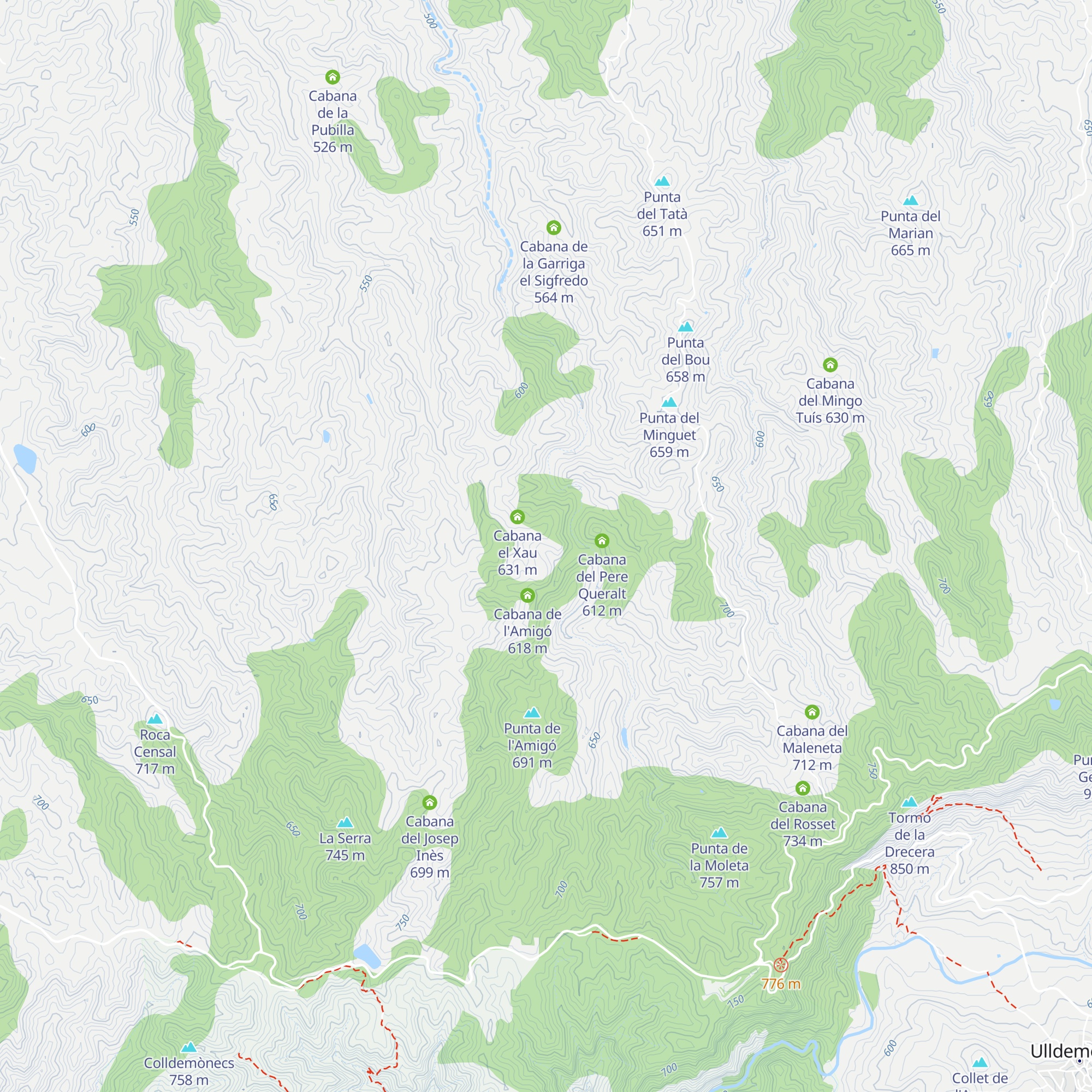 Cabana de l'Atxapanet map