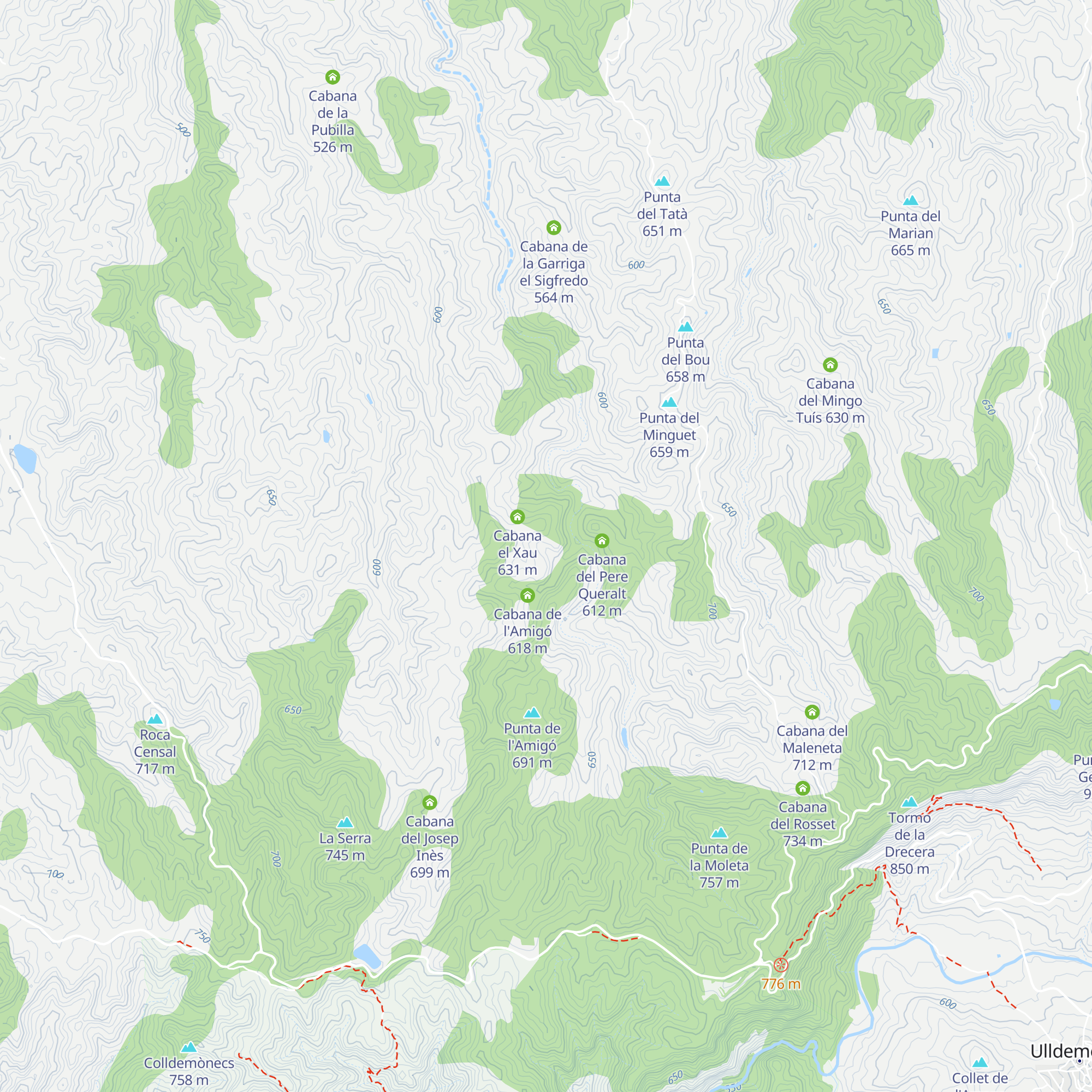 Cabana de l'Atxapanet map