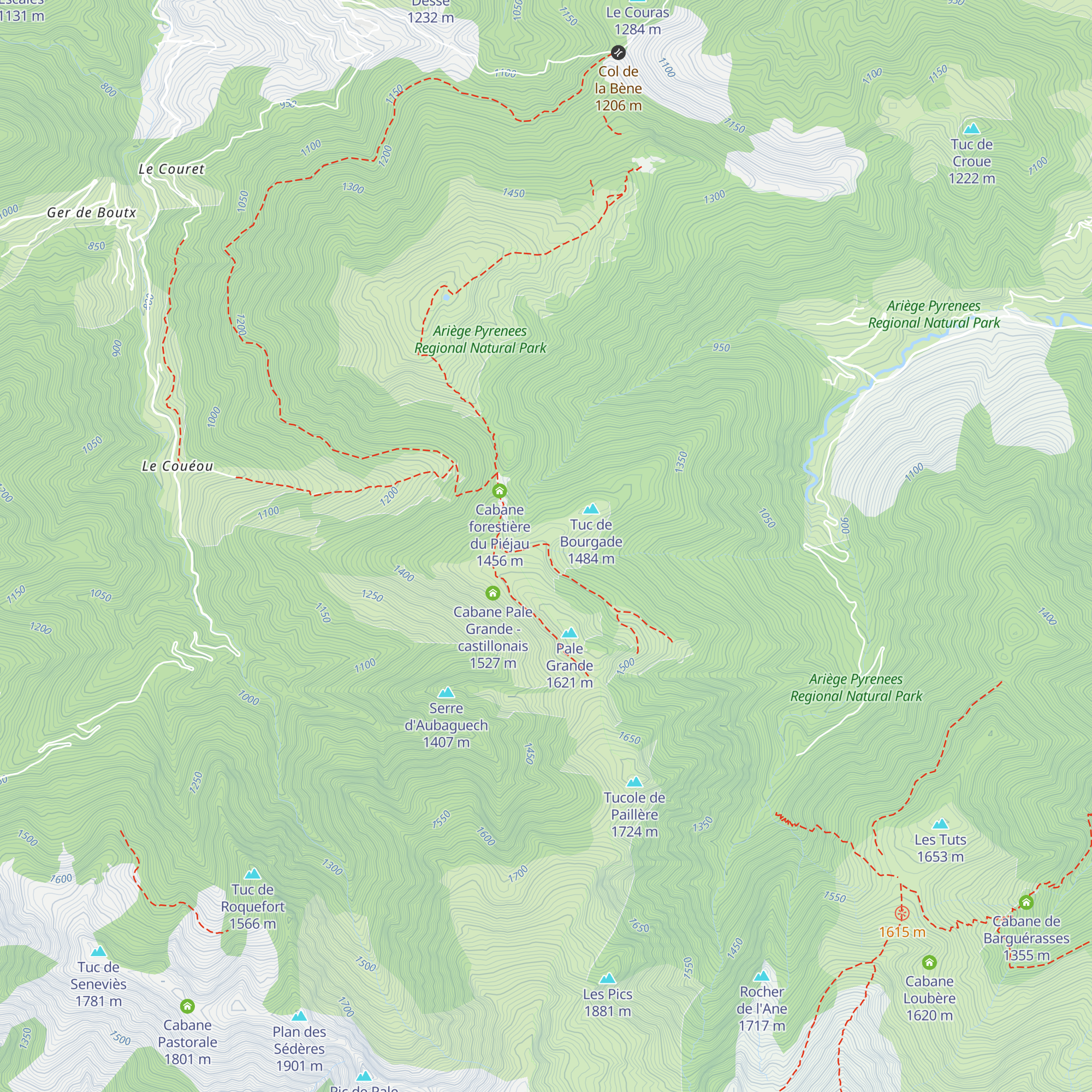 Cabane du Barestet map