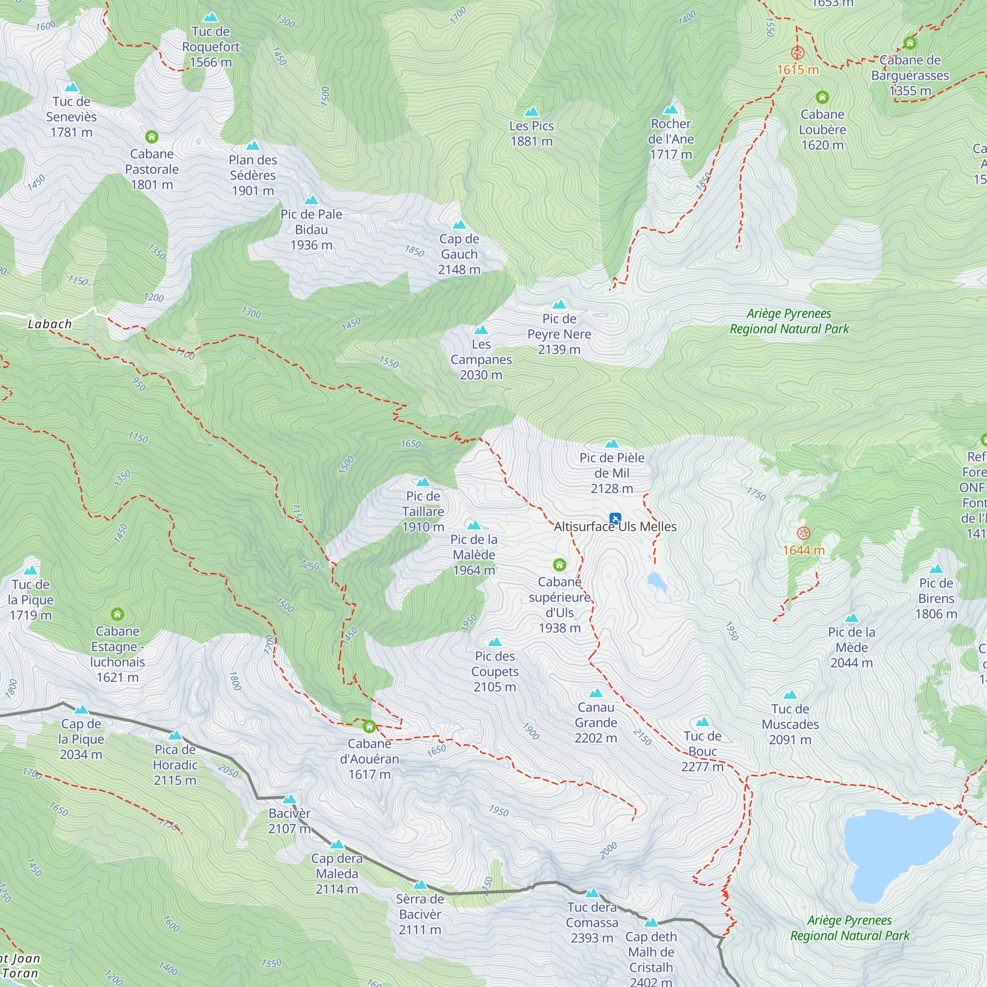 Cabane d'Uls map