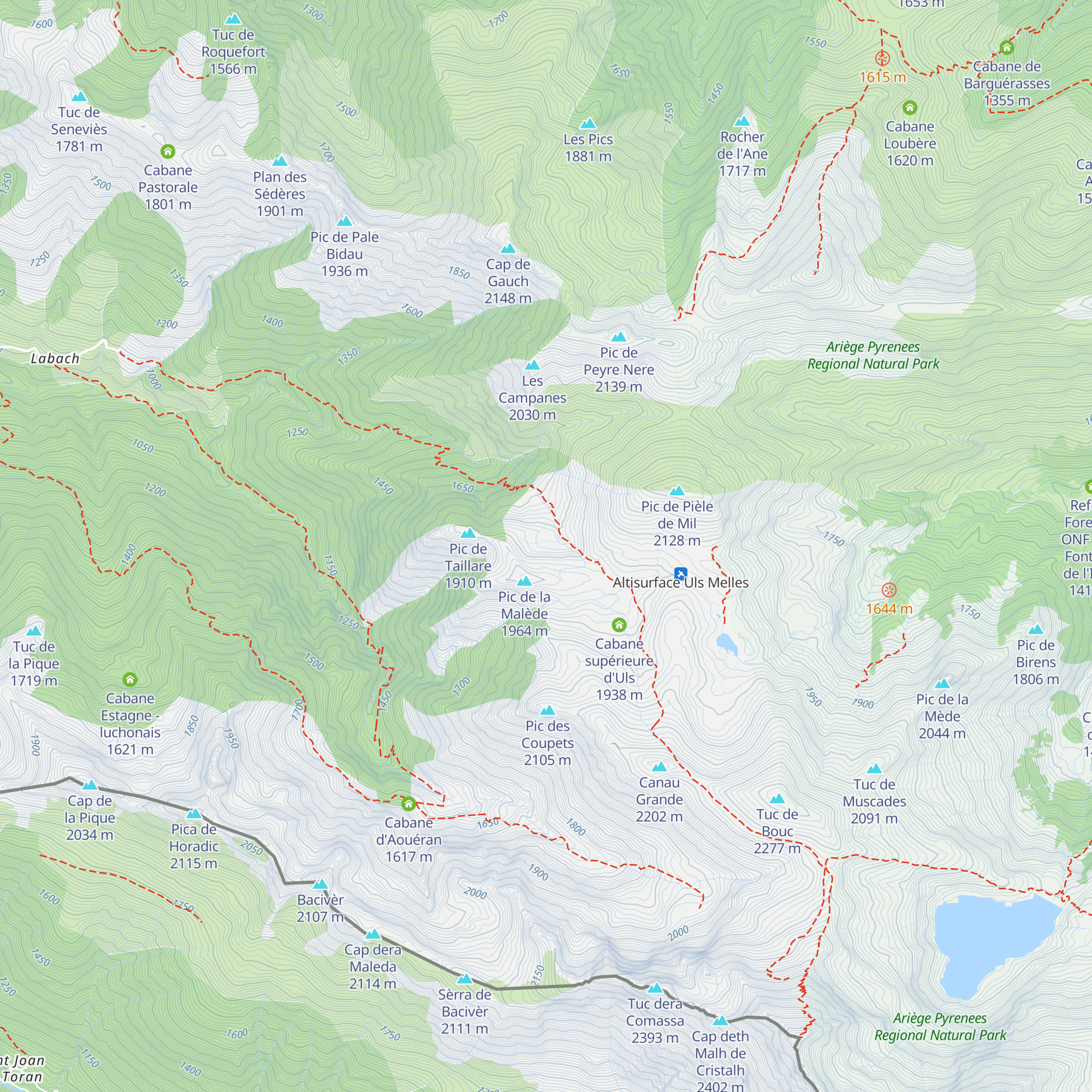 Cabane d'Uls map