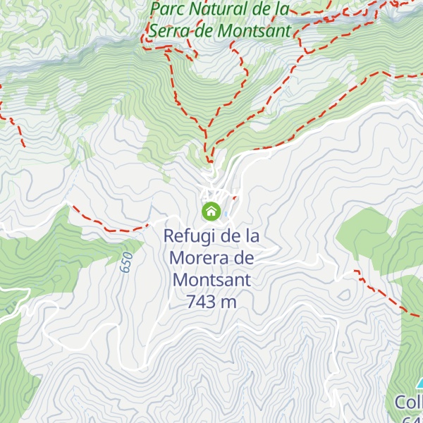 Map of Refugi de la Morera de Montsant