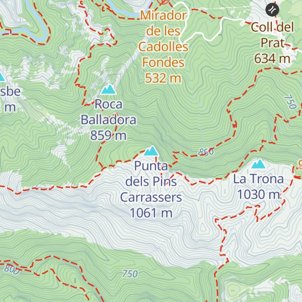 Map of Punta dels Pins Carrassers