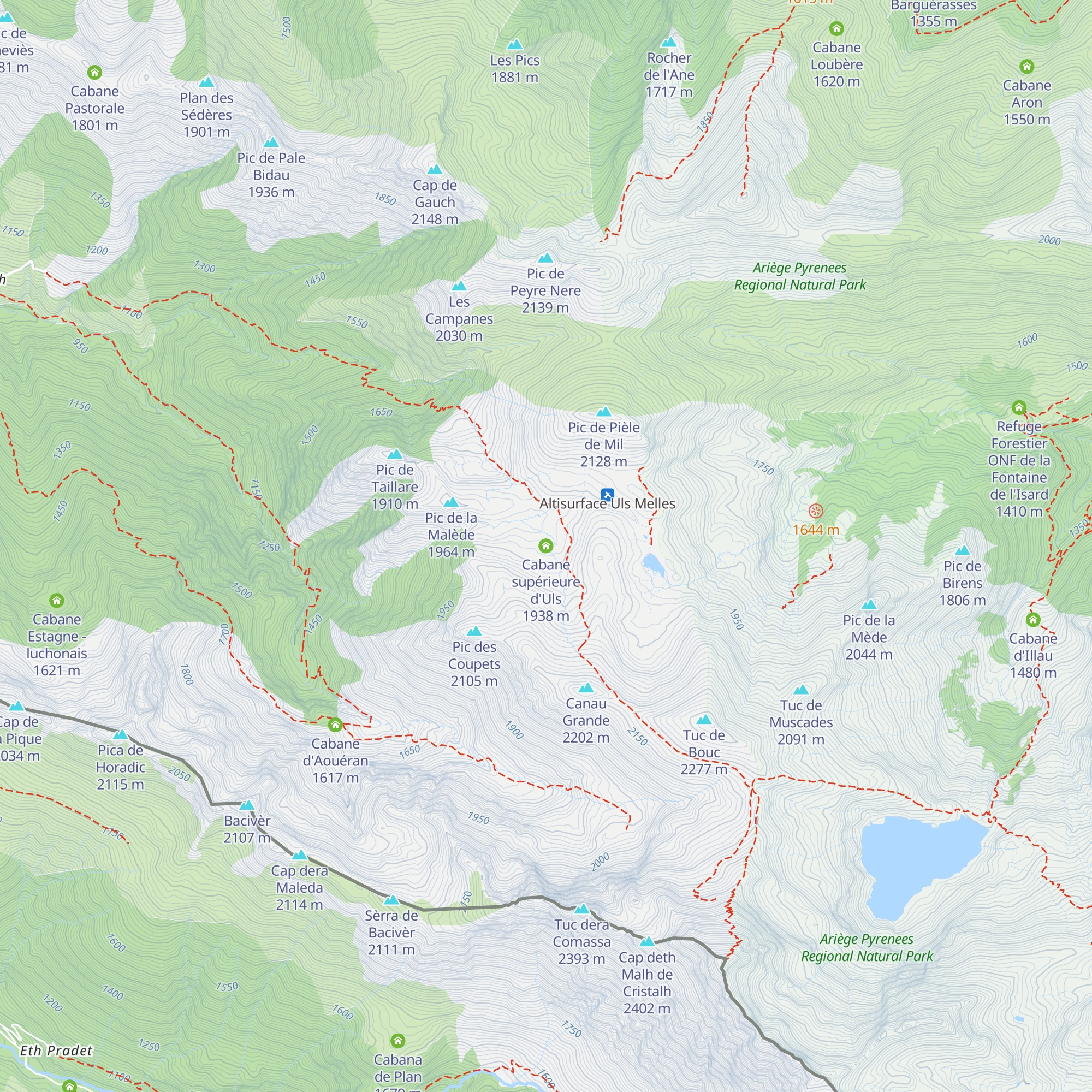Cabane supérieure d'Uls map