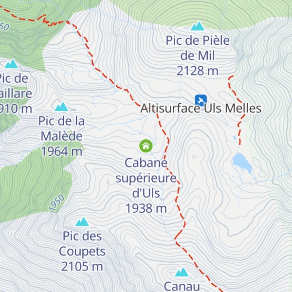 Map of Cabane supérieure d'Uls