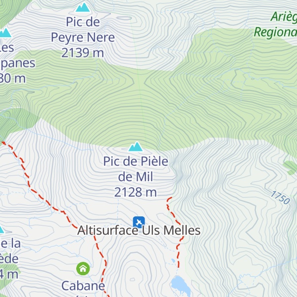 Map of Couret de l'Étang