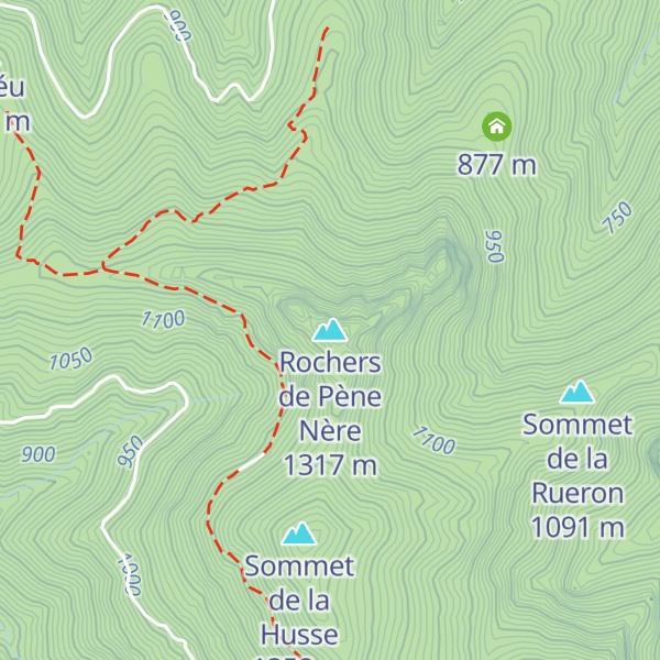 Map of Rochers de Pène Nère