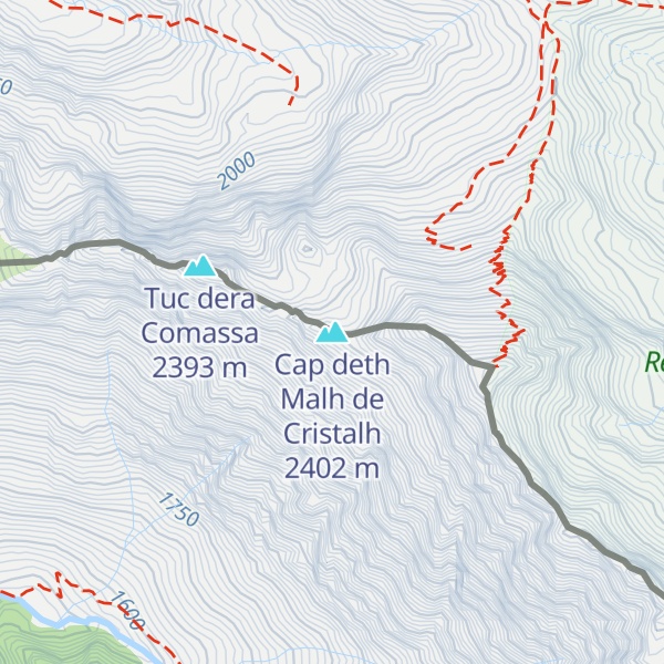 Map of Cap deth Malh de Cristalh