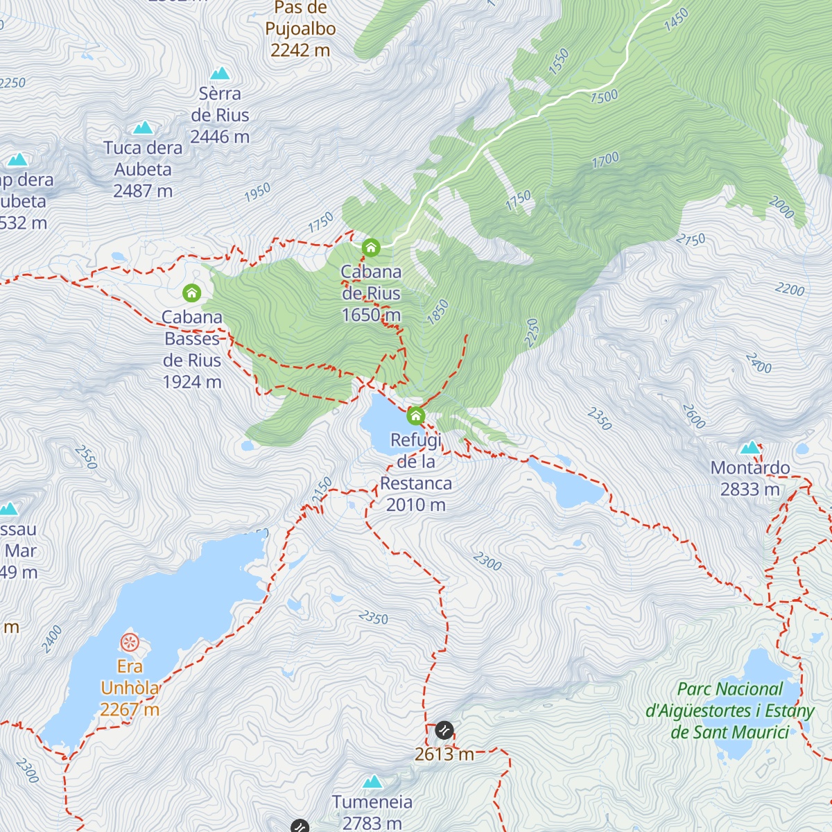 Refugi de la Restanca map