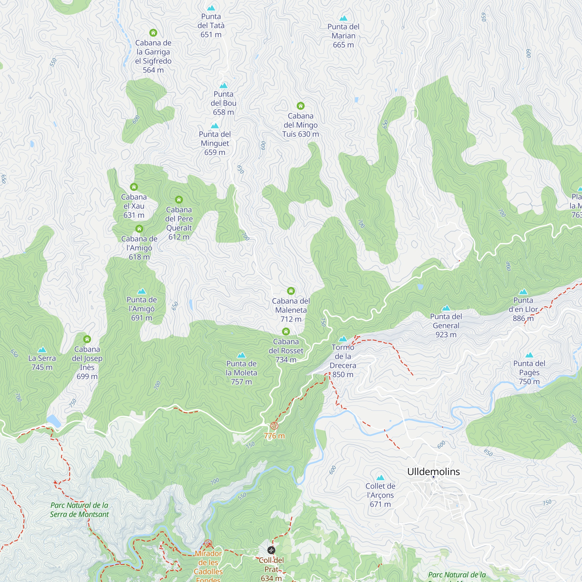 Cabana del Maleneta map