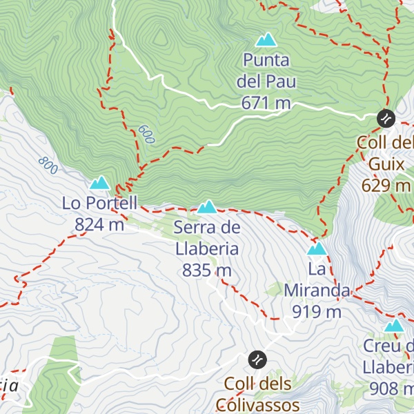 Map of Serra de Llaberia