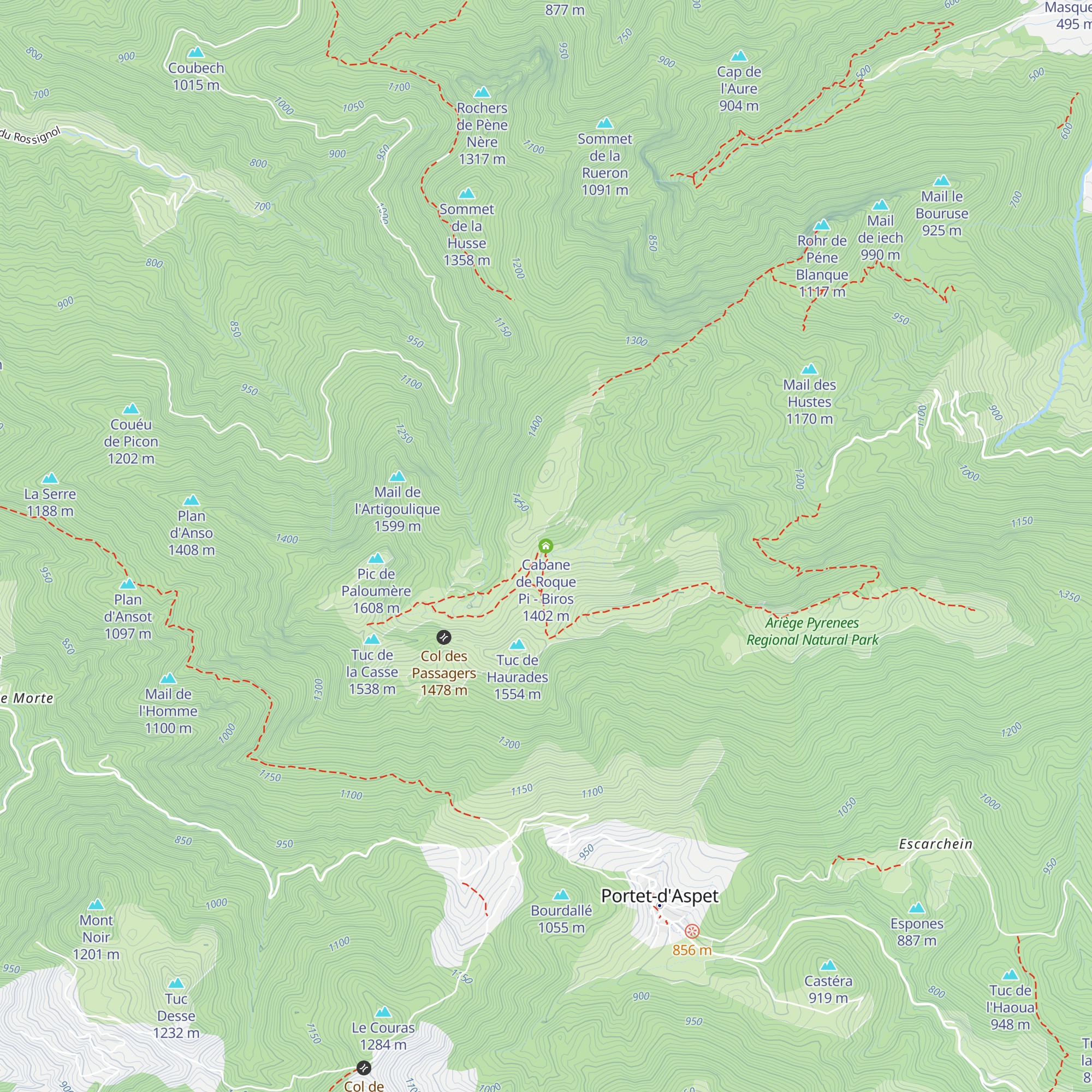 Cabane de Roque Pi - Biros map