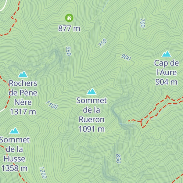 Map of Sommet de la Rueron