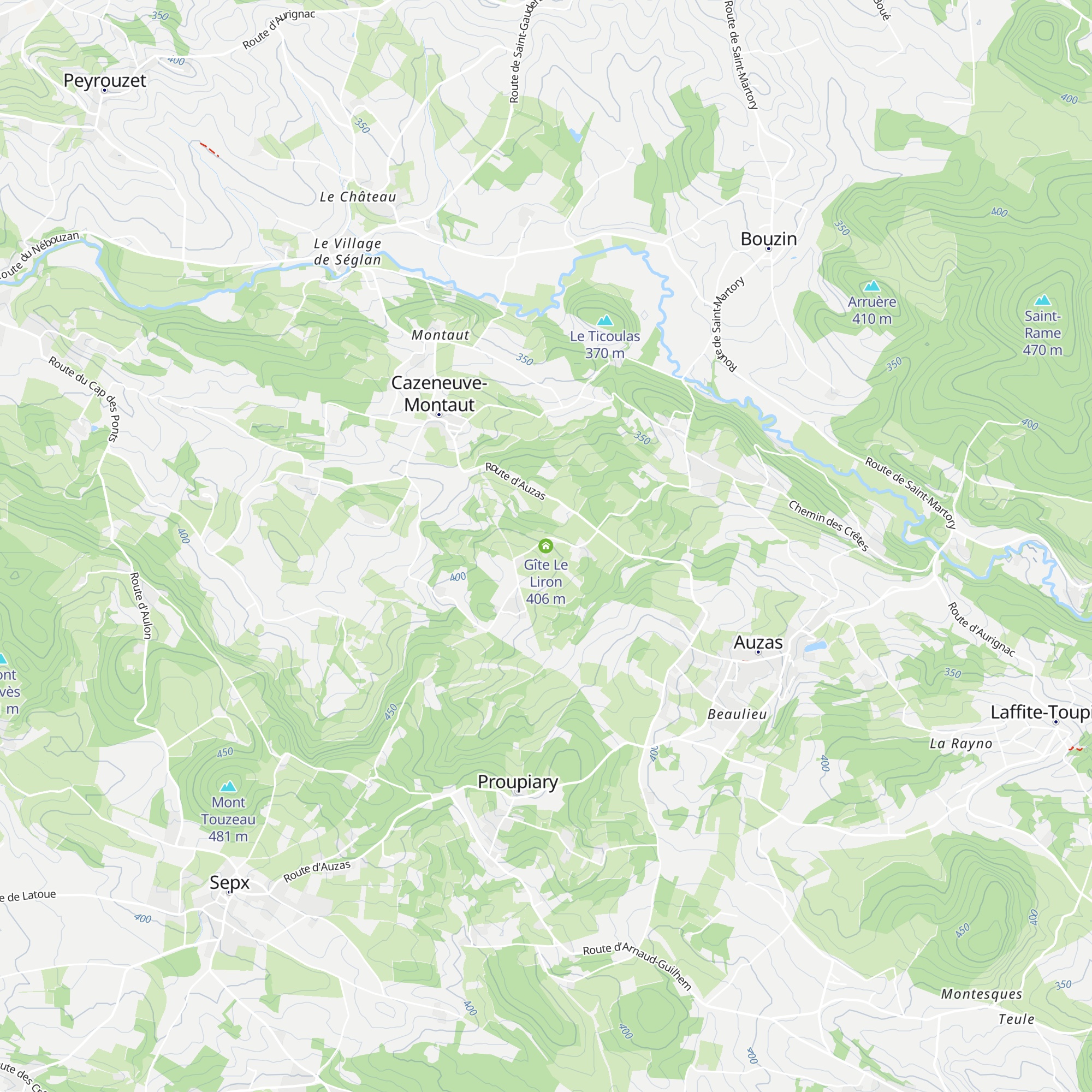 Gîte Le Liron map