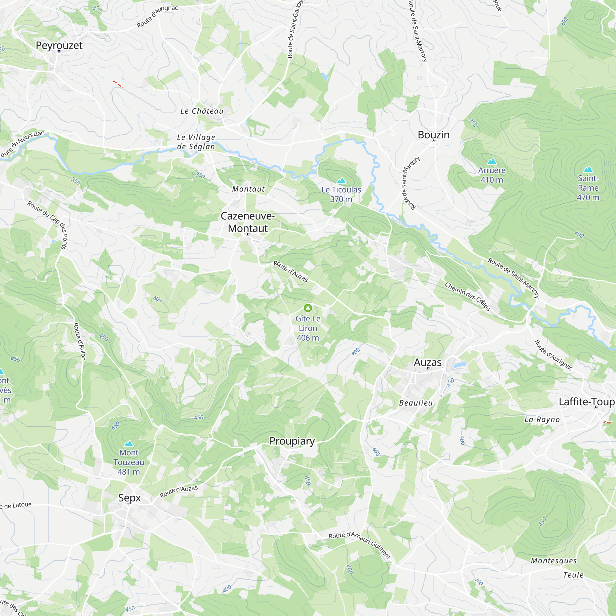 Gîte Le Liron map