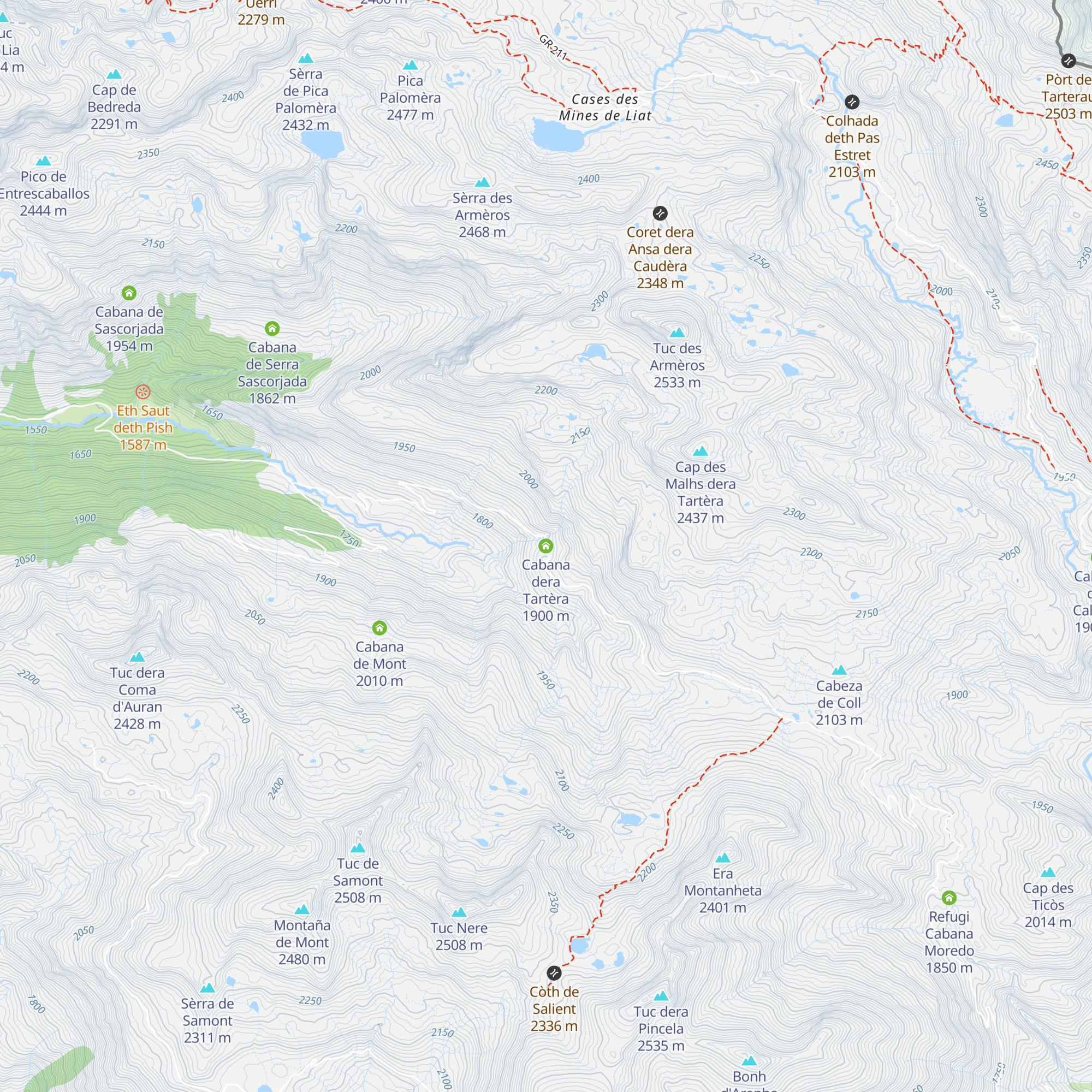 Cabana dera Tartèra map