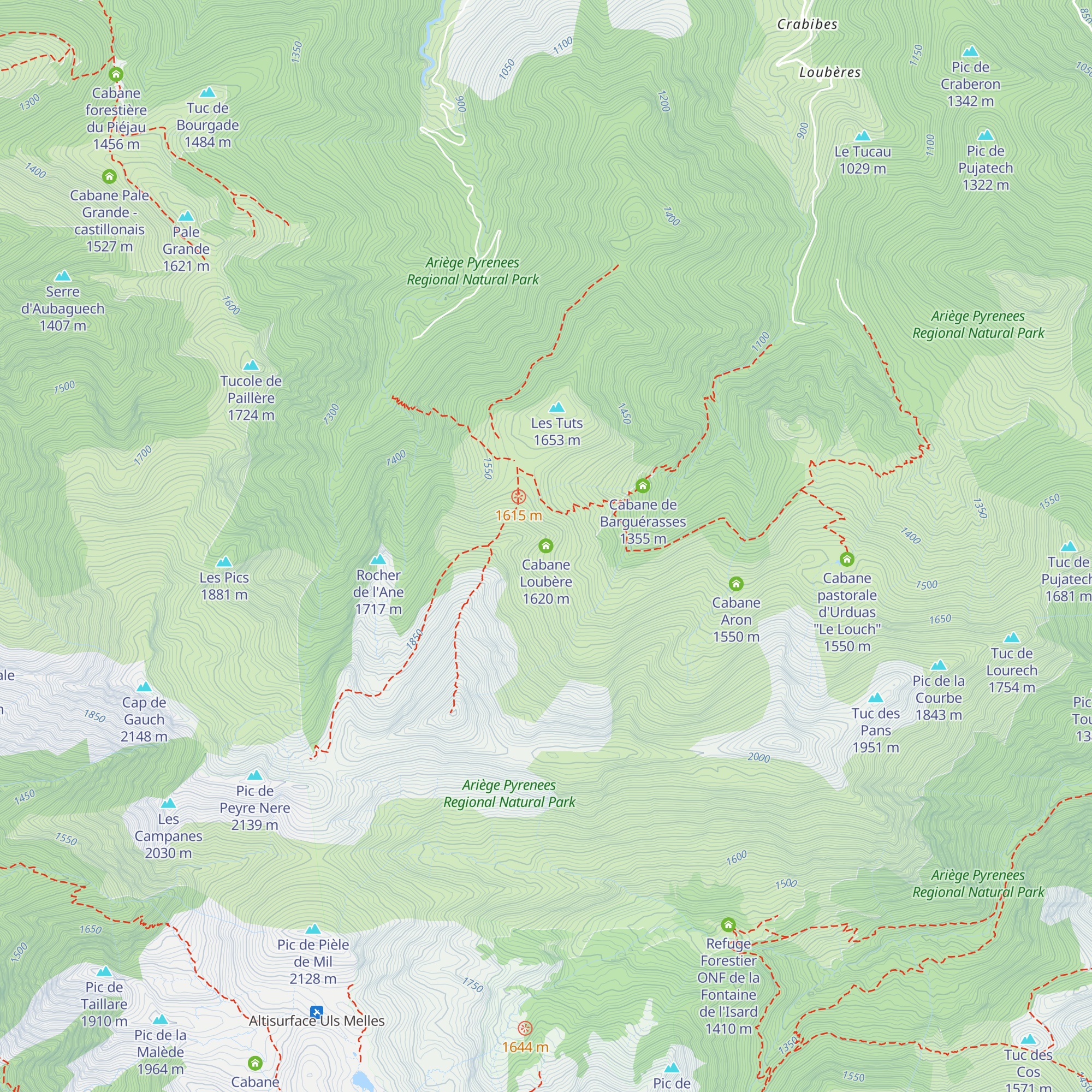 Cabane Loubère map