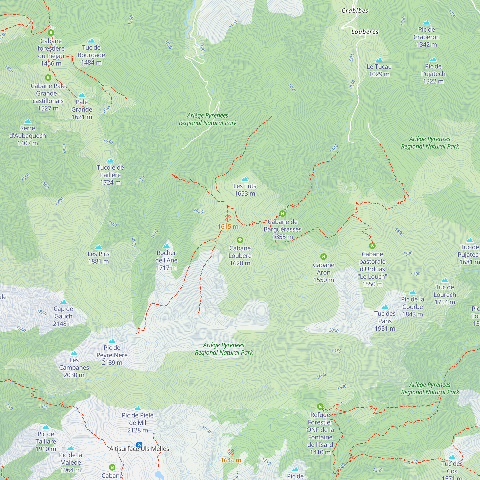 Cabane Loubère map