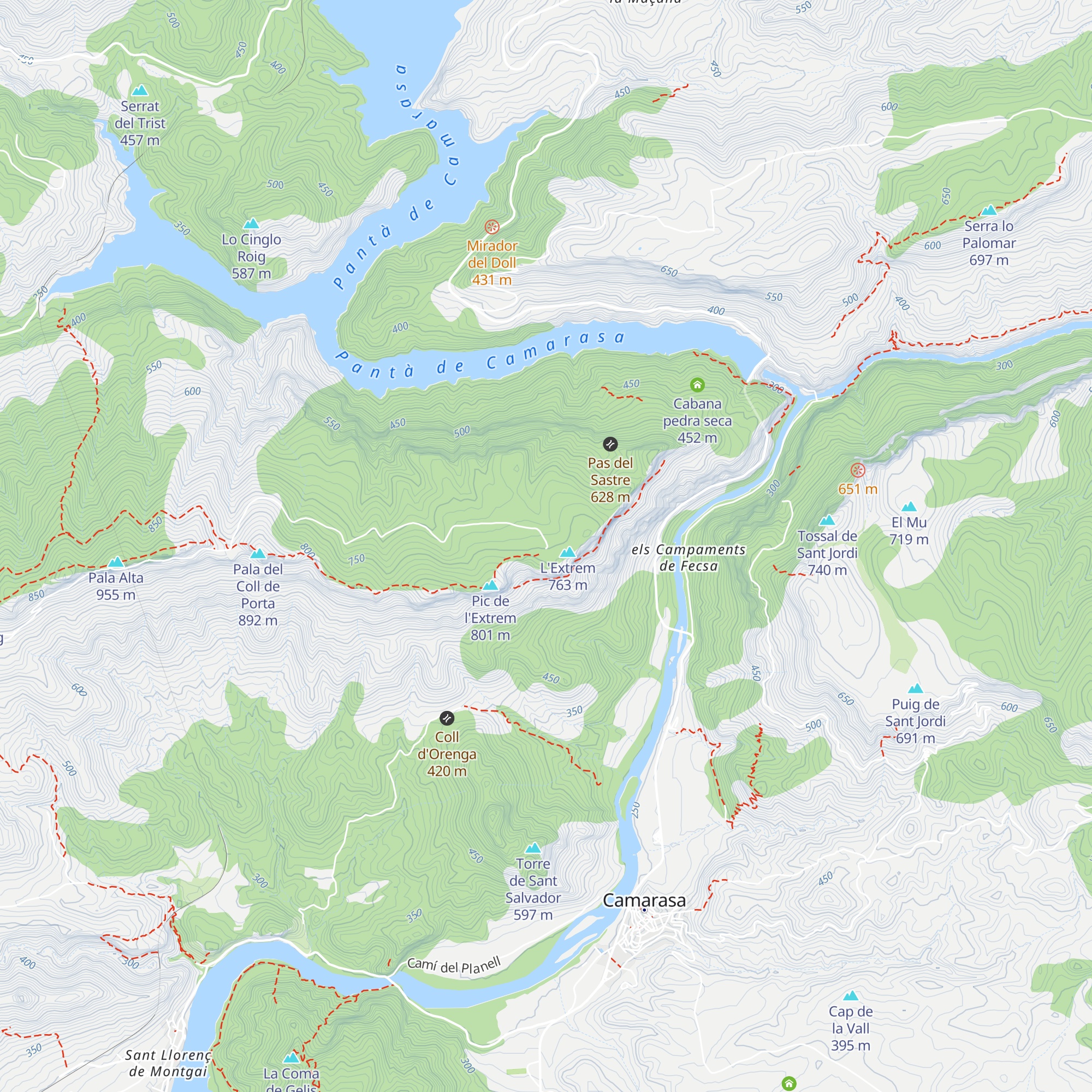 Refugi del Pletiu de l'Extrem map