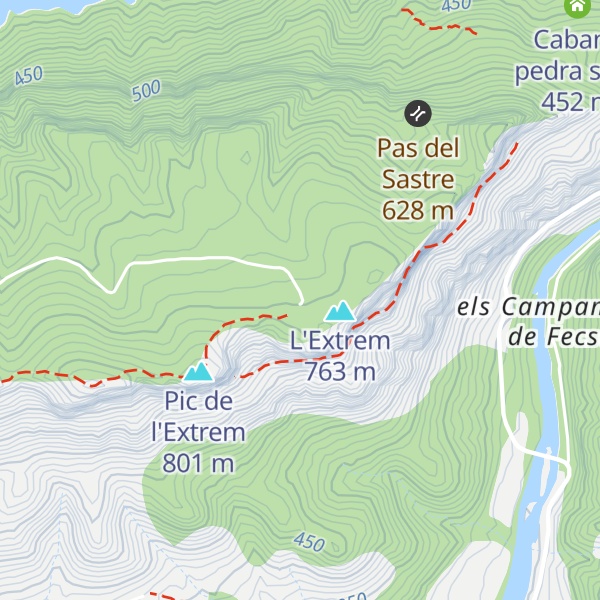 Map of Refugi del Pletiu de l'Extrem