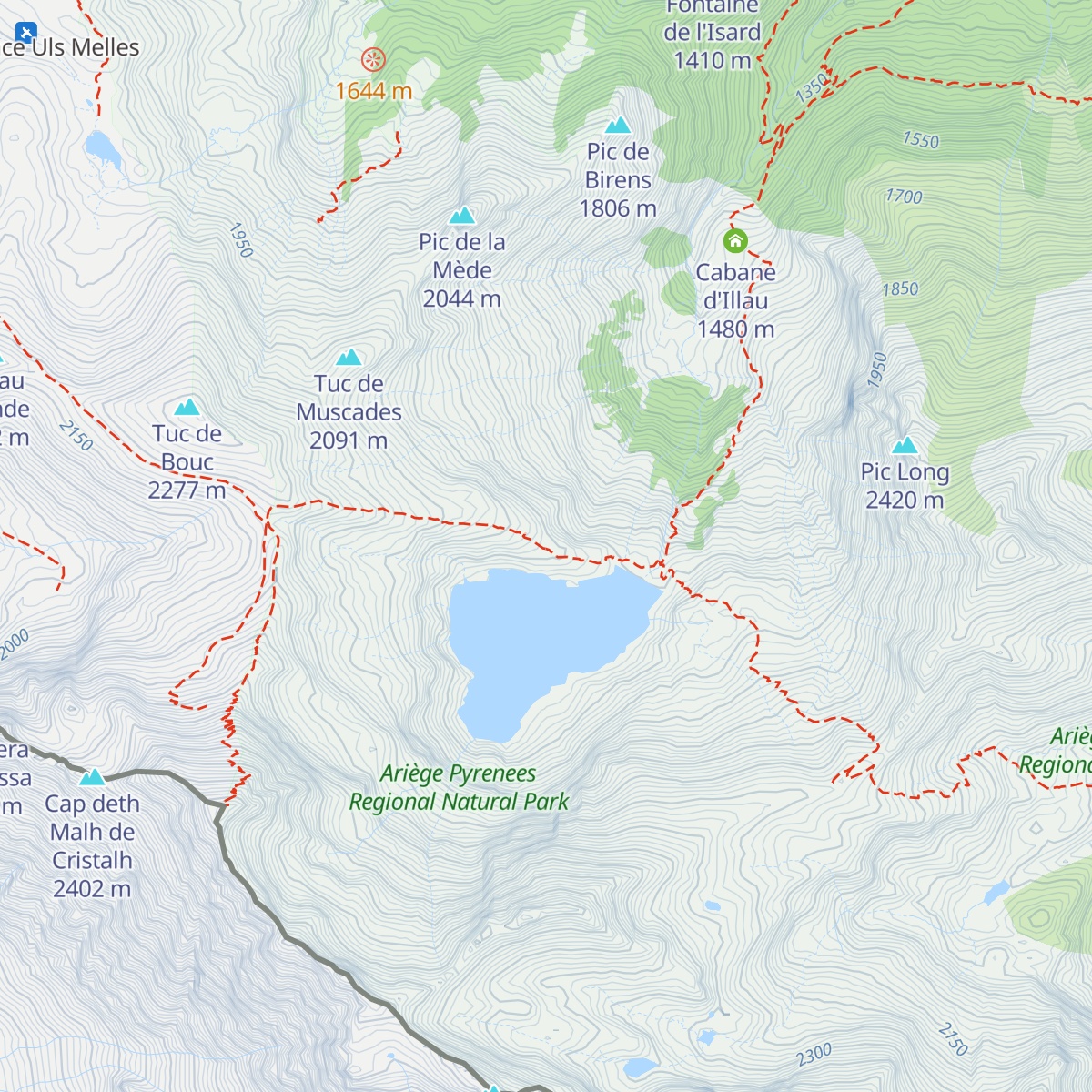 Refuge de l'etang d'Araing map