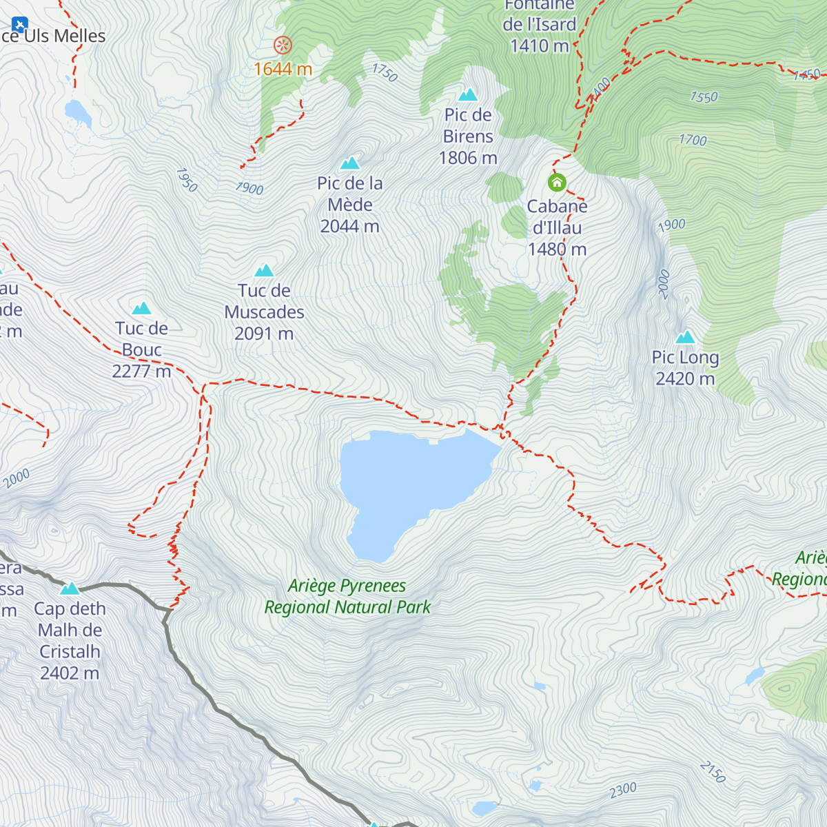 Refuge de l'etang d'Araing map