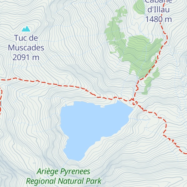 Map of Refuge de l'etang d'Araing