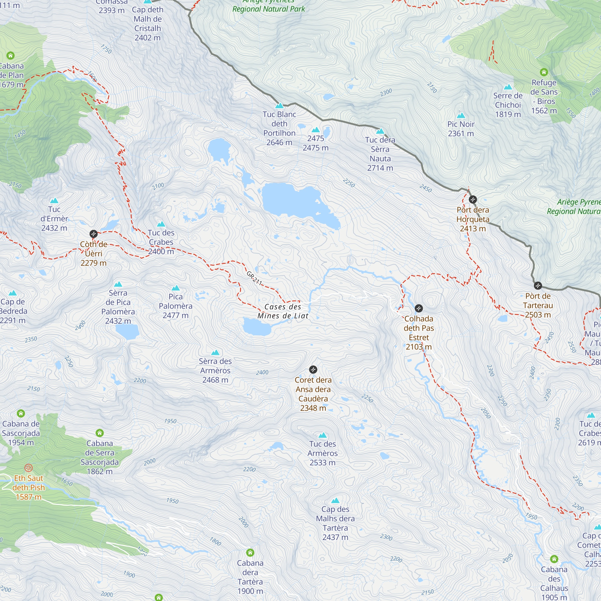 Refugi de Liat map