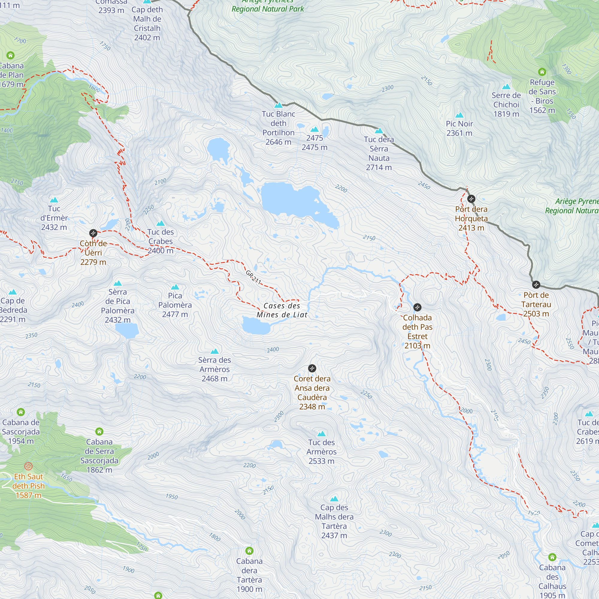 Refugi de Liat map