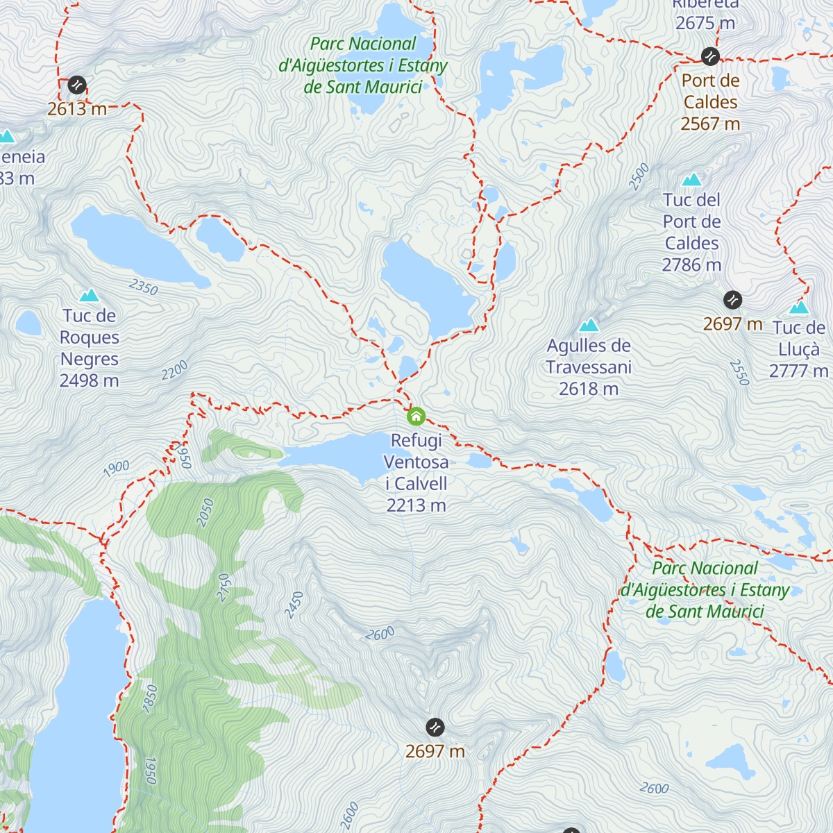 Refugi Ventosa i Calvell map