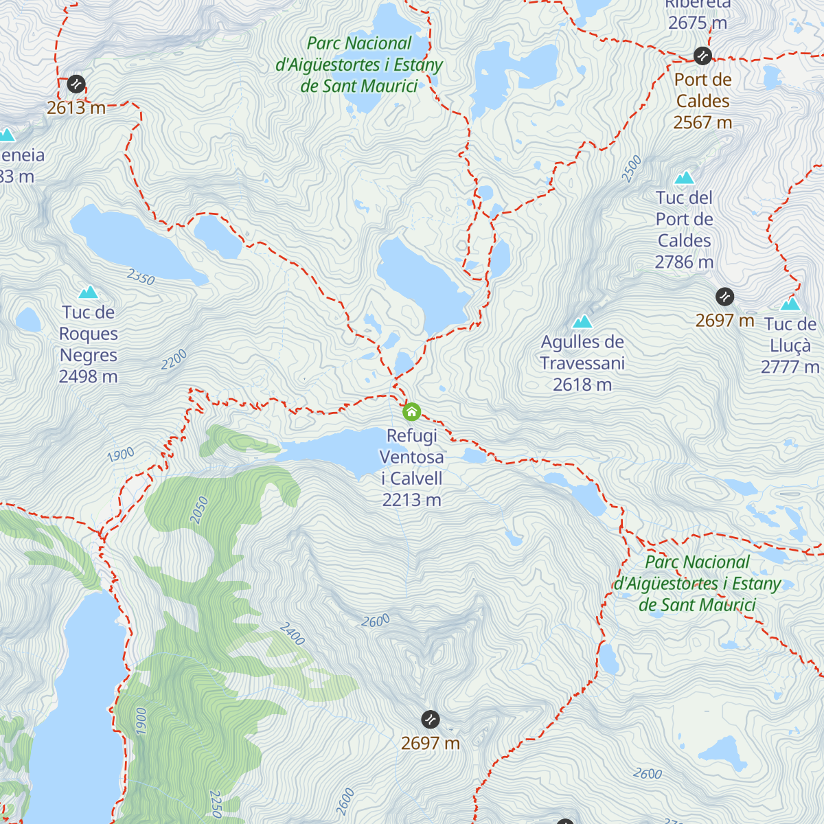 Refugi Ventosa i Calvell map