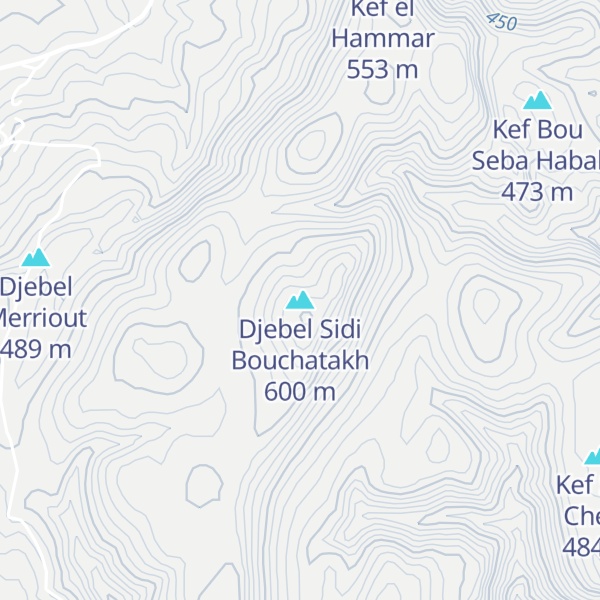 Map of Djebel Sidi Bouchatakh