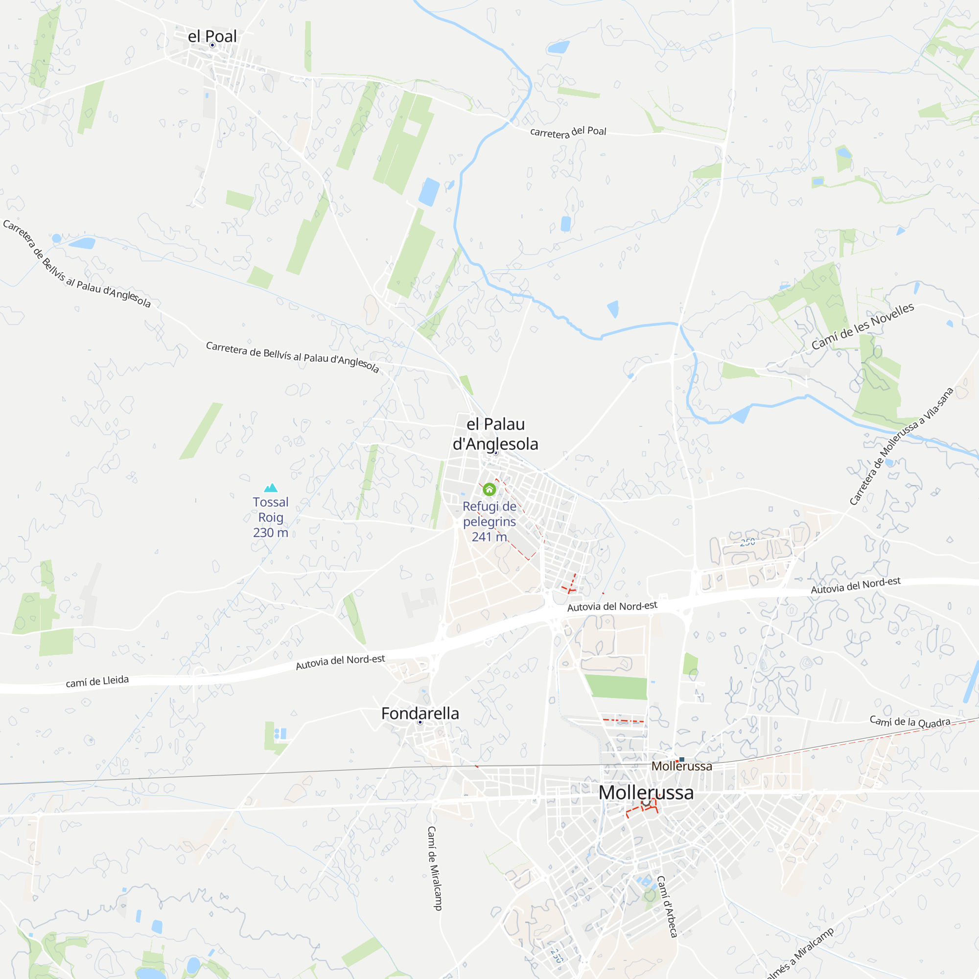 Refugi de pelegrins map