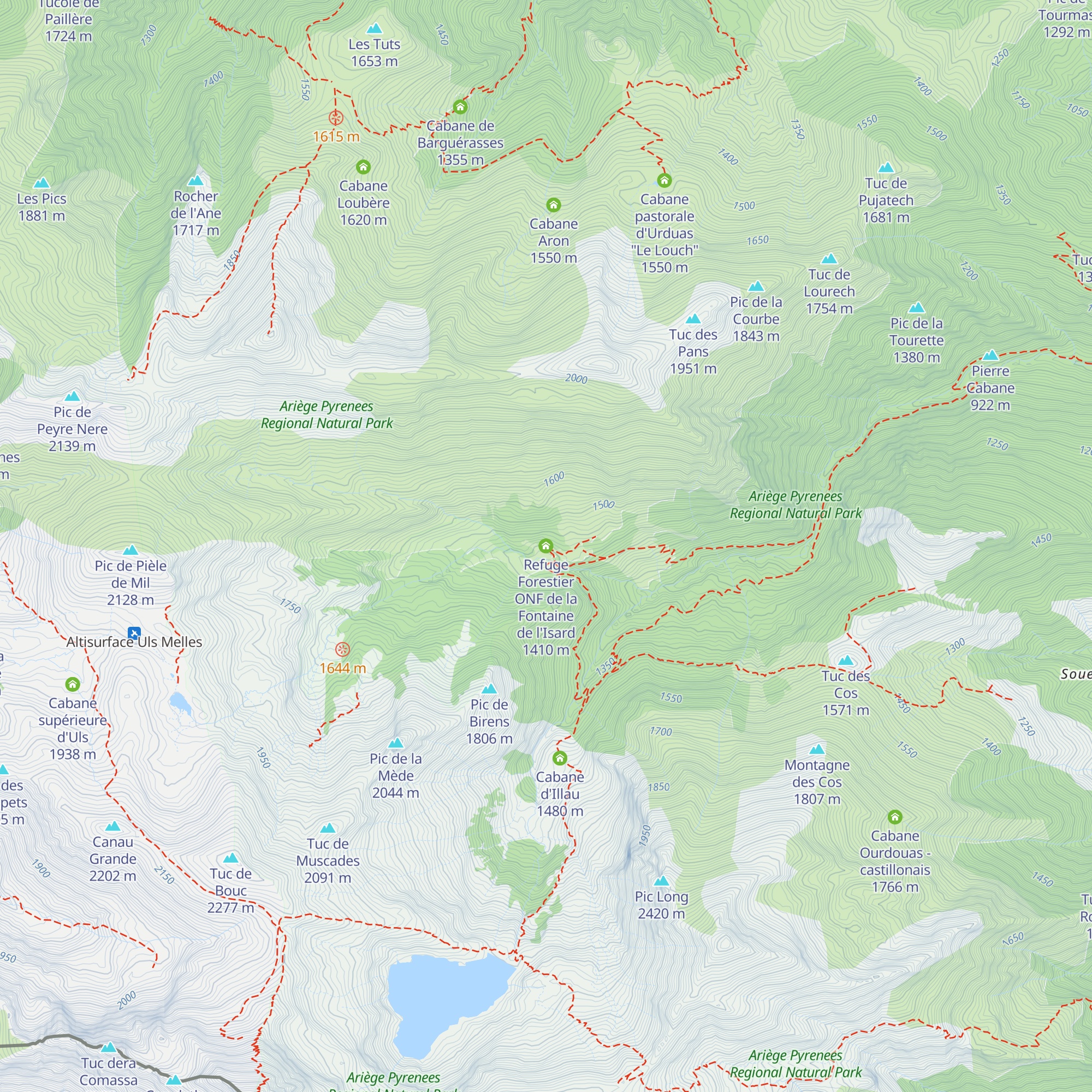Refuge Forestier ONF de la Fontaine de l'Isard map