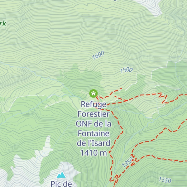Map of Refuge Forestier ONF de la Fontaine de l'Isard