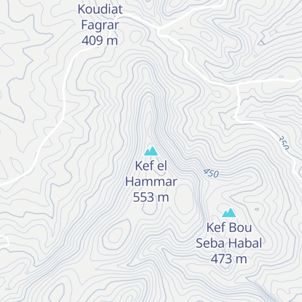 Map of Kef el Hammar
