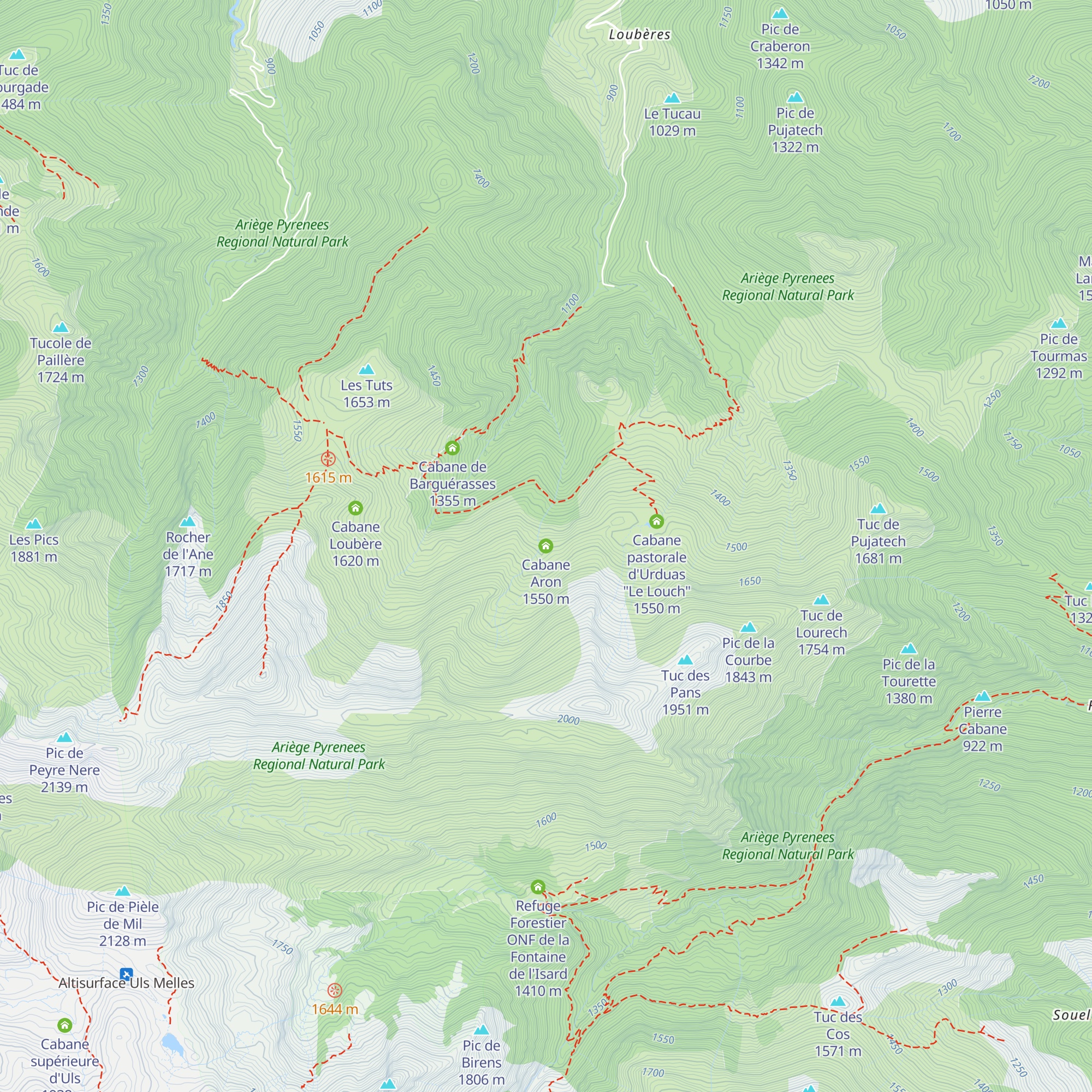 Cabane Aron map