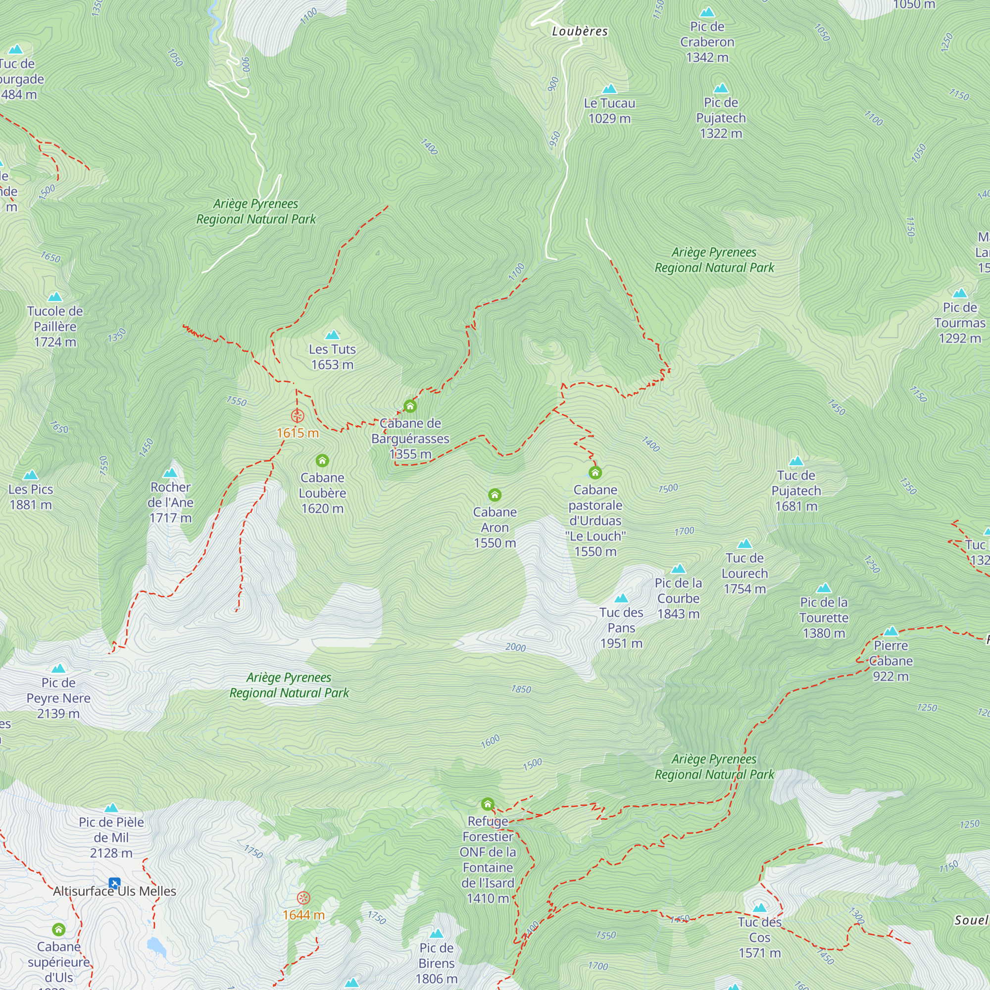 Cabane Aron map